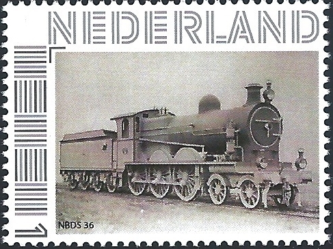 personalised stamp of The Netherlands with trains, trams, stations etc